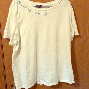 stitched and distressed white t-shirt